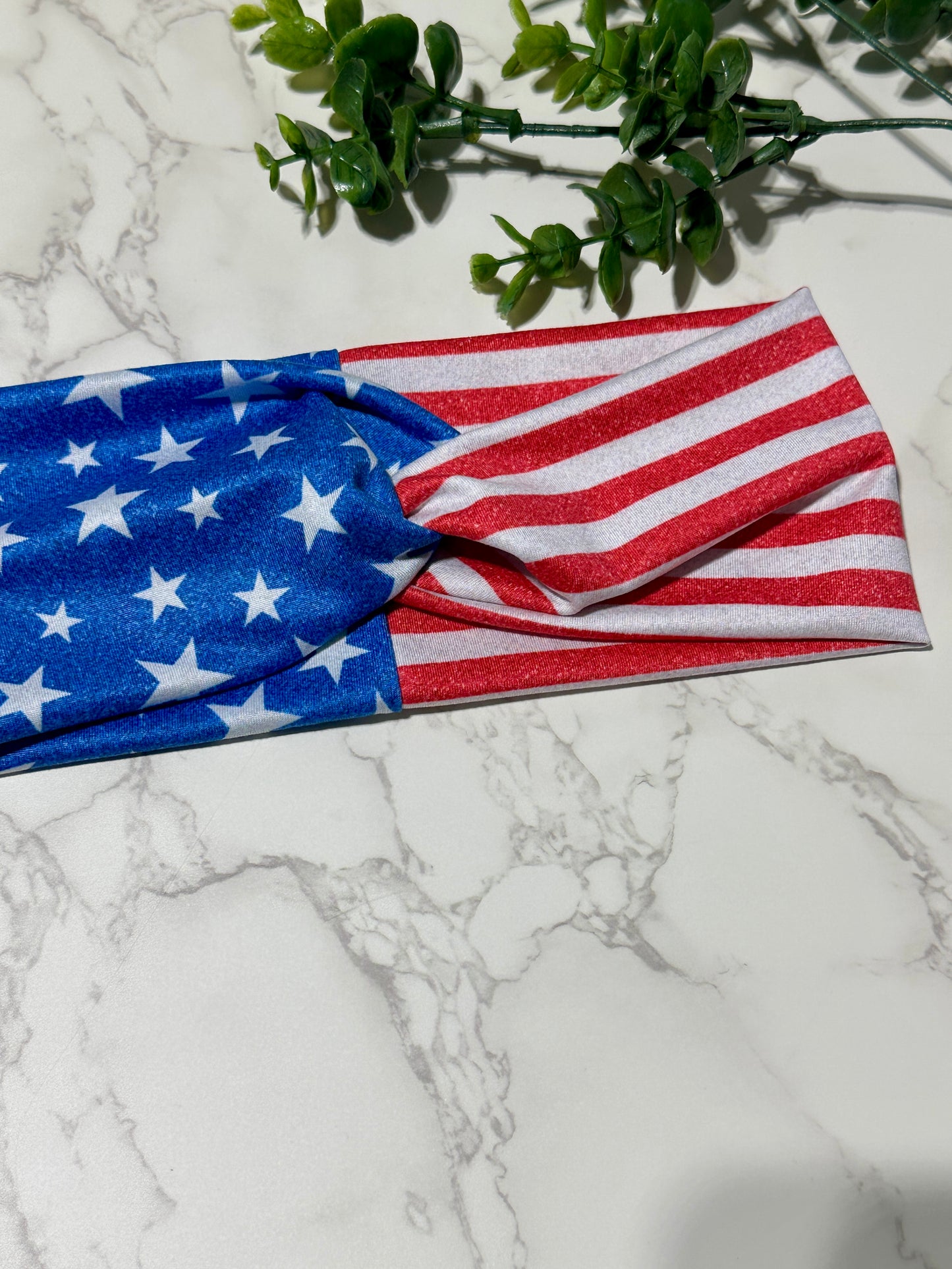 Distressed Stars and Stripes Twist Headband