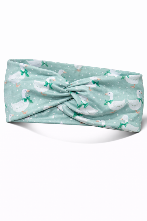 Silly Goose on Mint Twist Headband