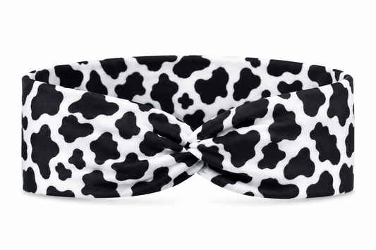 Cow Print Twist Headband