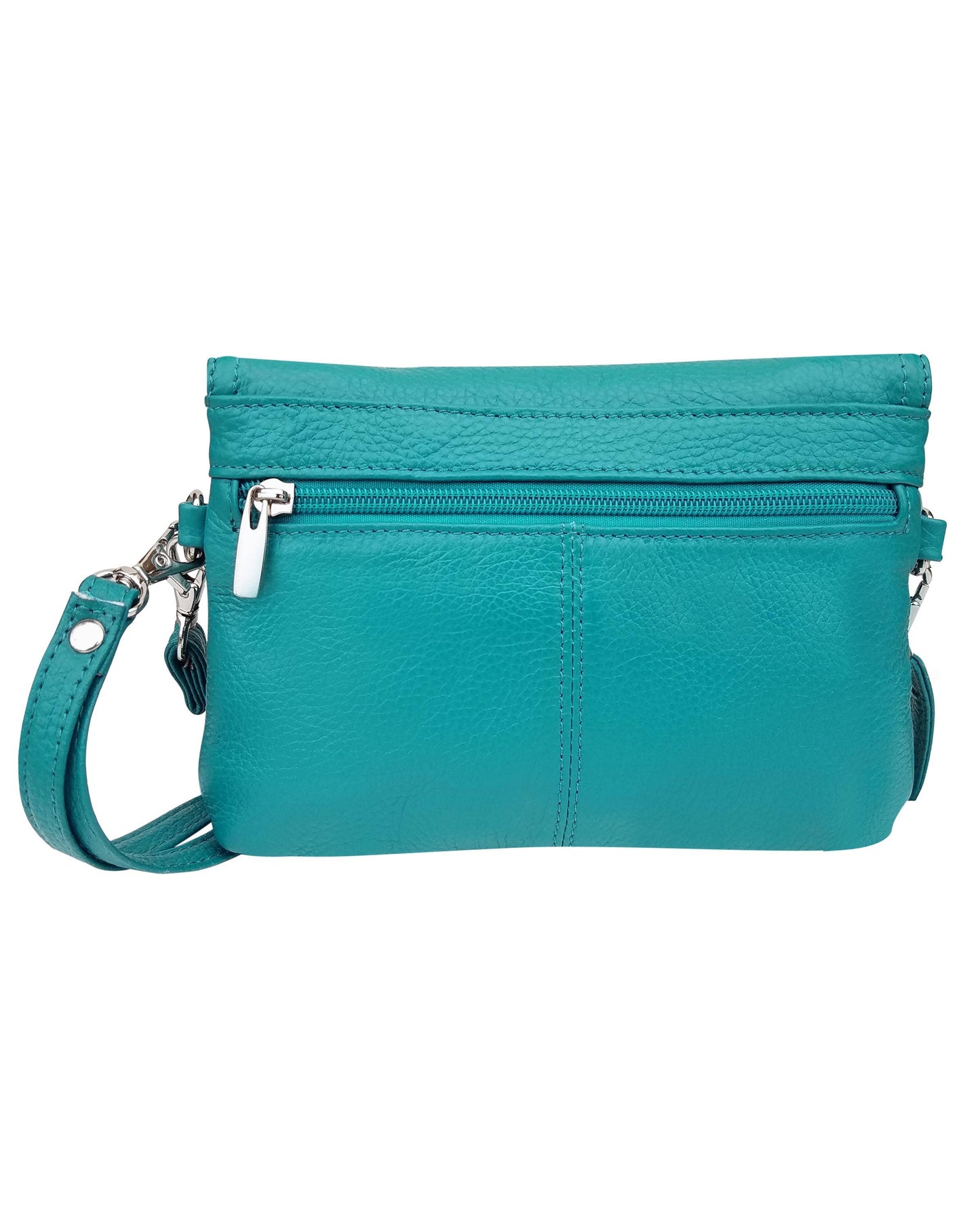 Genuine cowhide leather crossbody clutch bag
