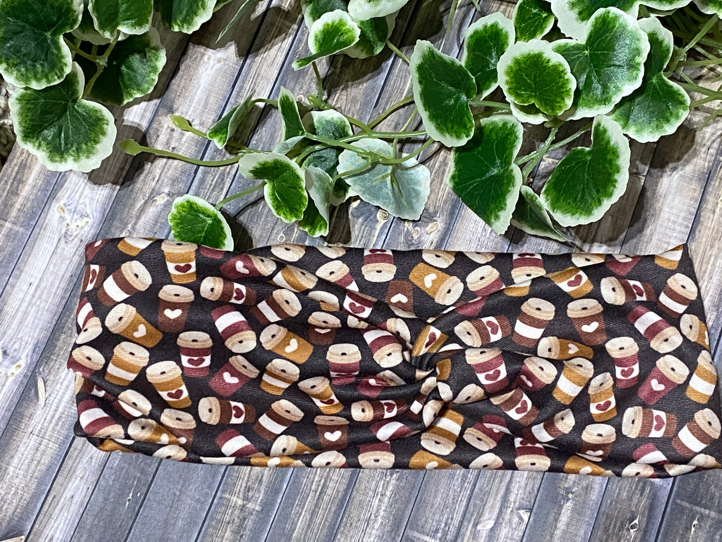 Love coffee - twist headband - 3 styles