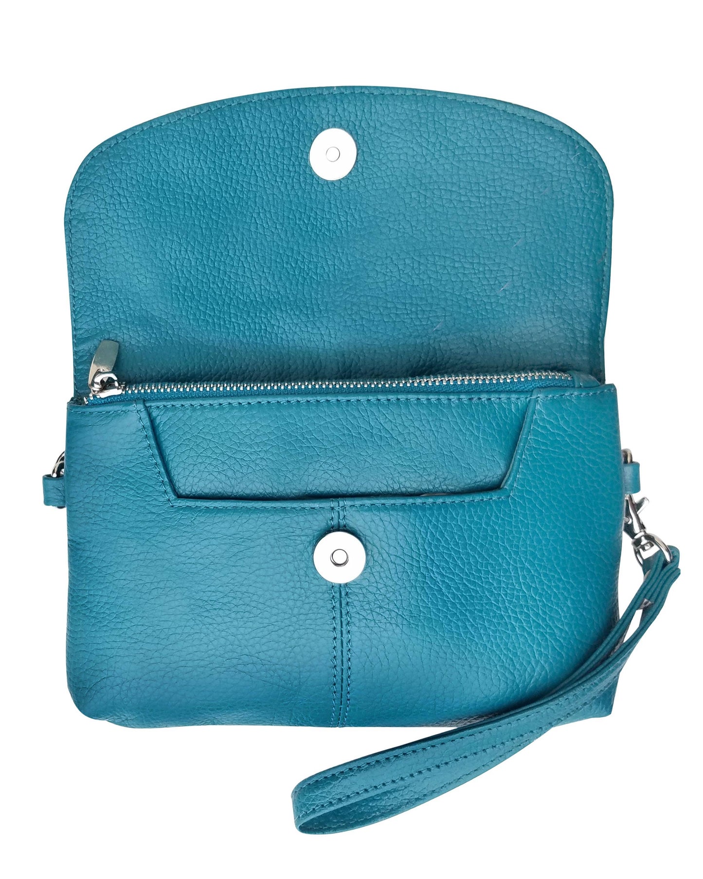 Genuine cowhide leather crossbody clutch bag