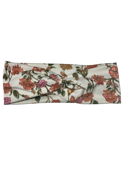Vintage Flowers on Ivory Twist Headband