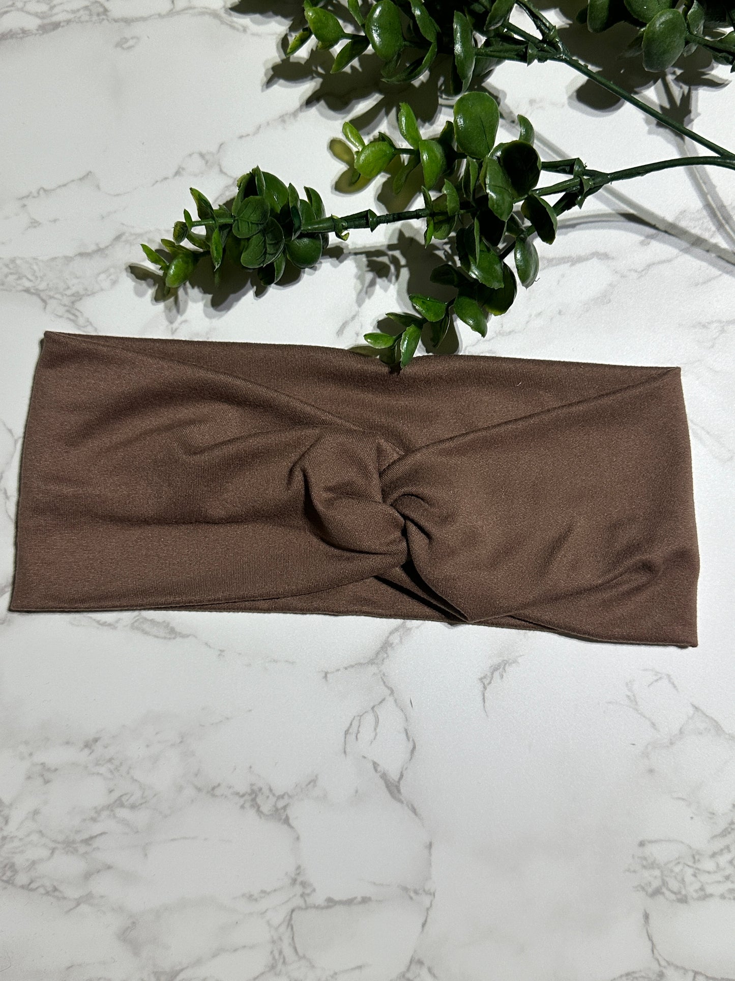 Solid Brown Twist Headband