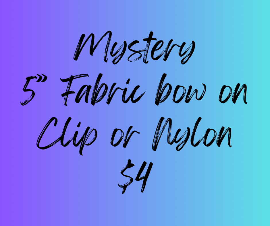 Mystery 5' Fabric Bow on Clip or Nylon - Cyber Monday
