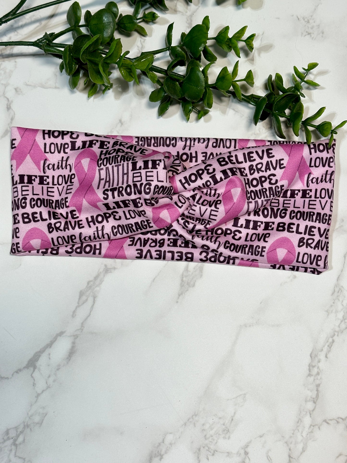 Breast Cancer Awareness Twist Headband
