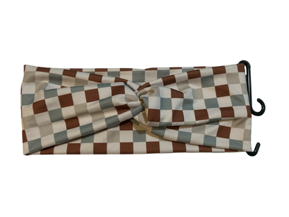 Boho Fall Checkered Twist Headband