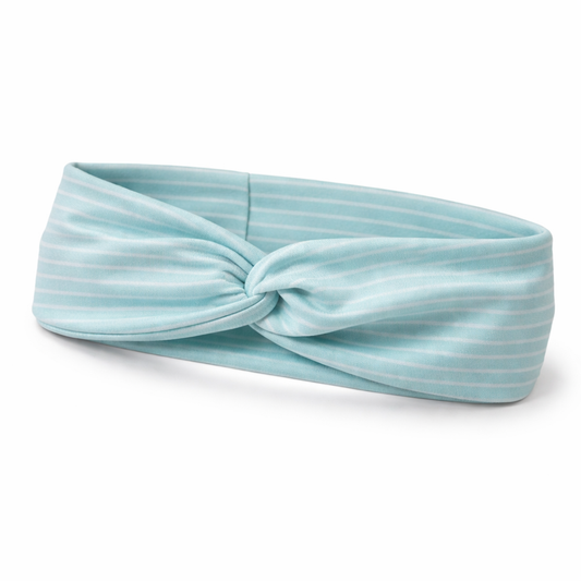 Blue/White Stripes Twist Headband