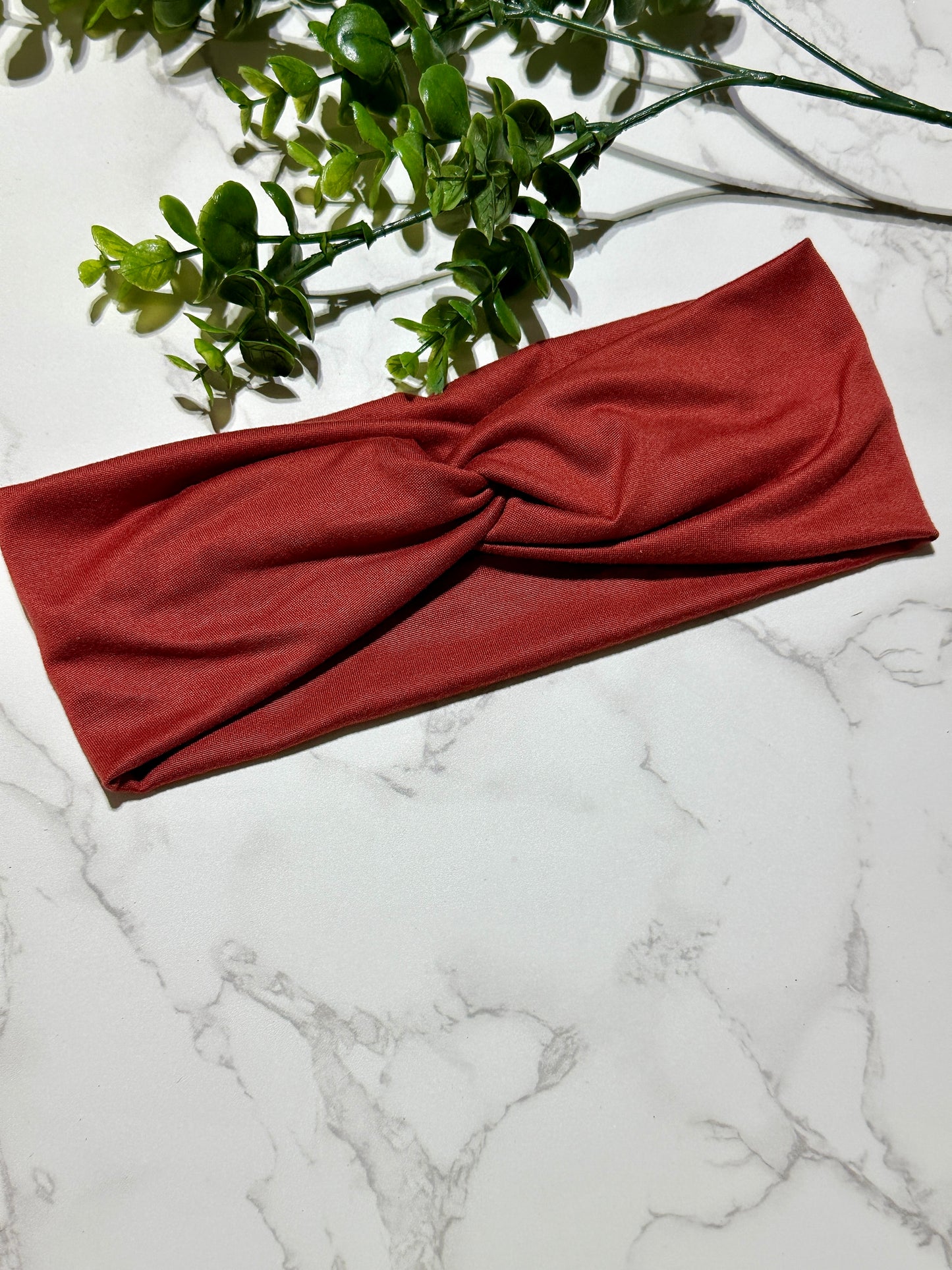 Solid Rust Twist Headband