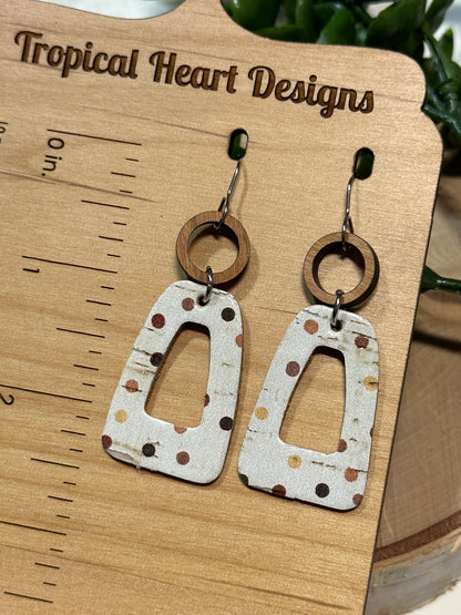 Fall Dots Open Wedge Earrings