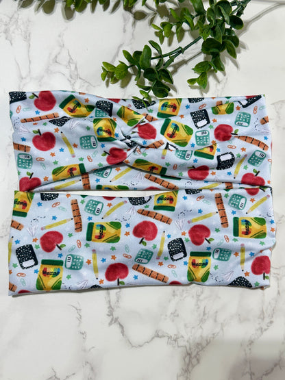 Back to School Twist Headband - School Supplies