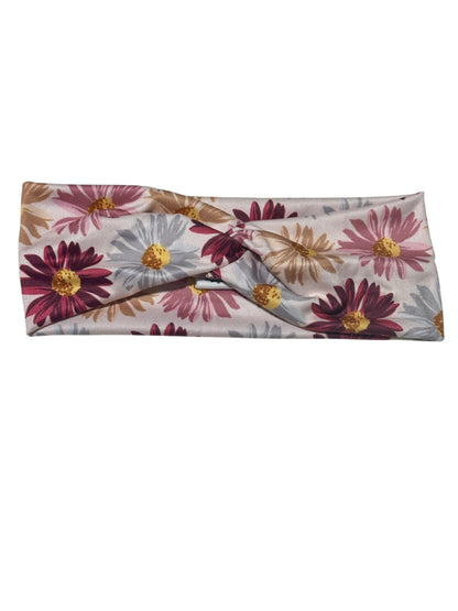 Large Purplish Daisies Twist Headband