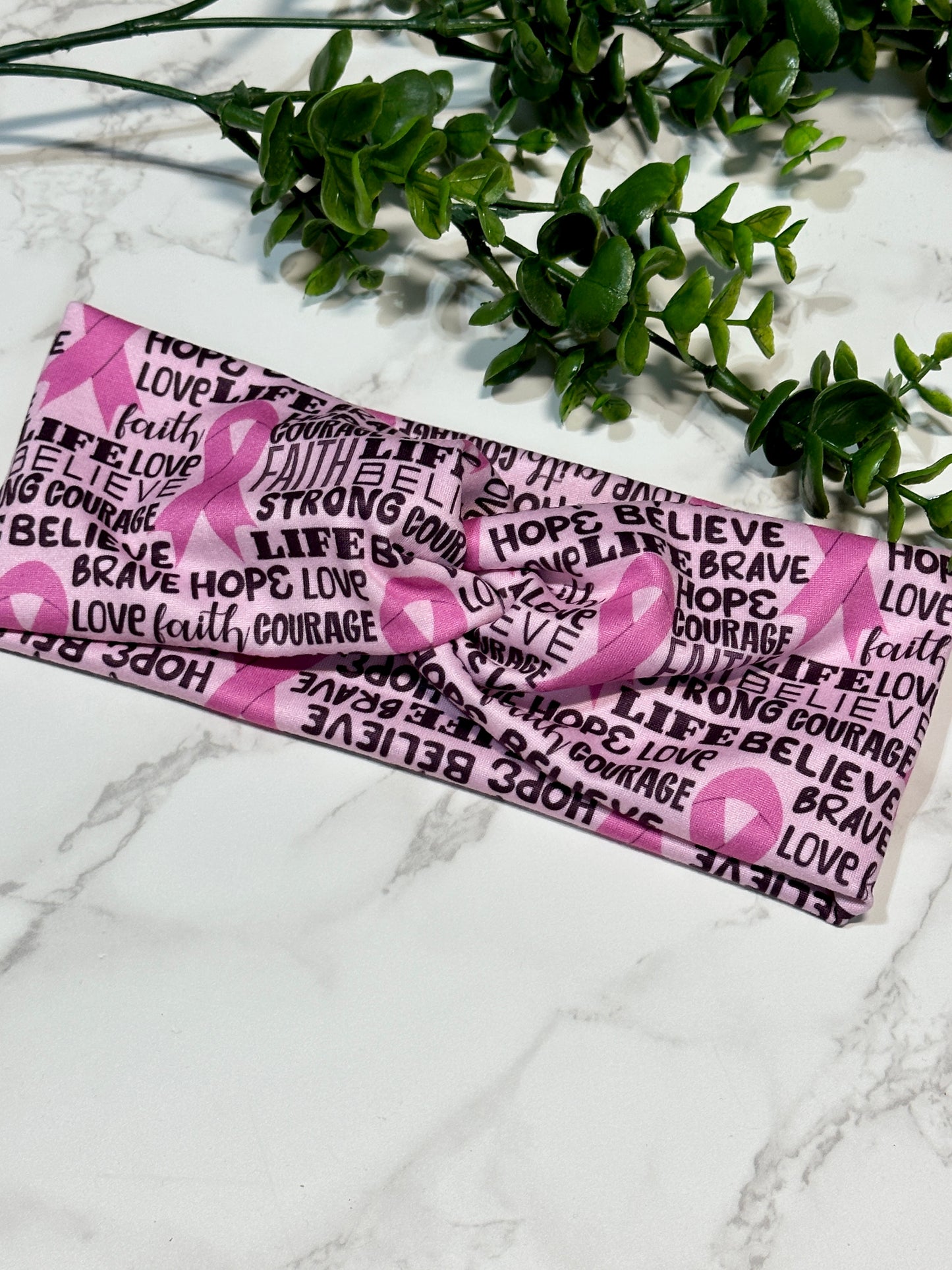 Breast Cancer Awareness Twist Headband