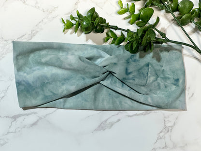 Sage Tie Dye Twist Headband