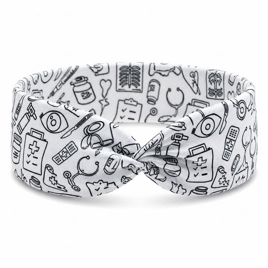 Medical Icons Twist Headband