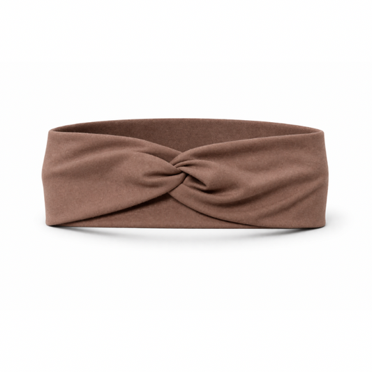 Solid Brown Twist Headband