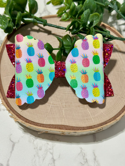Colorful Pineapple Hairbow