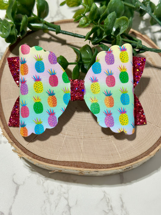 Colorful Pineapple Hairbow