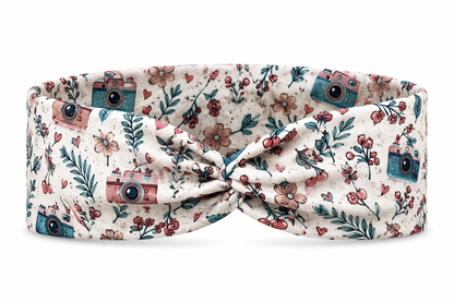 Beautiful Retro Camera Twist Headband