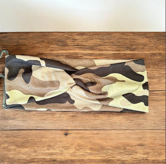 Green Camo Twist Headband