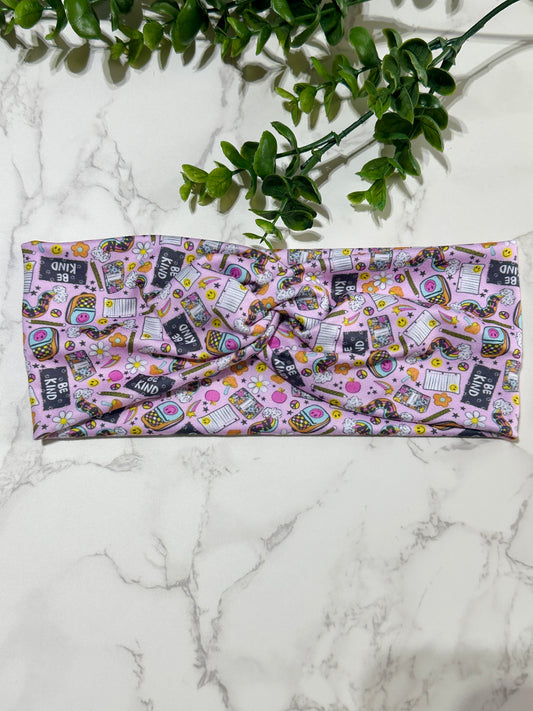 Back to School Twist Headband - Be Kind