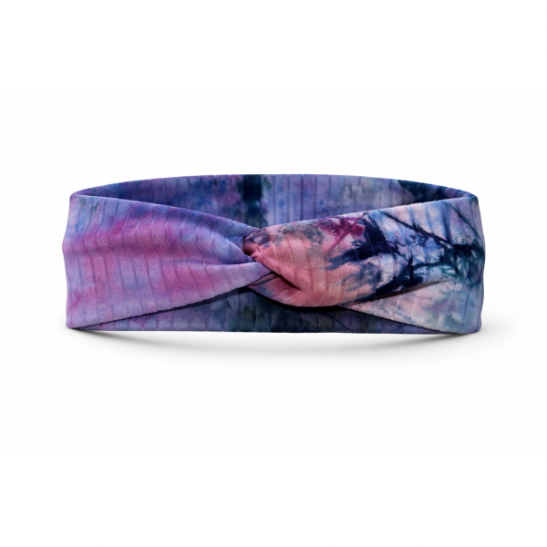 Dark Tie Dye Blue/Pink Twist Headband