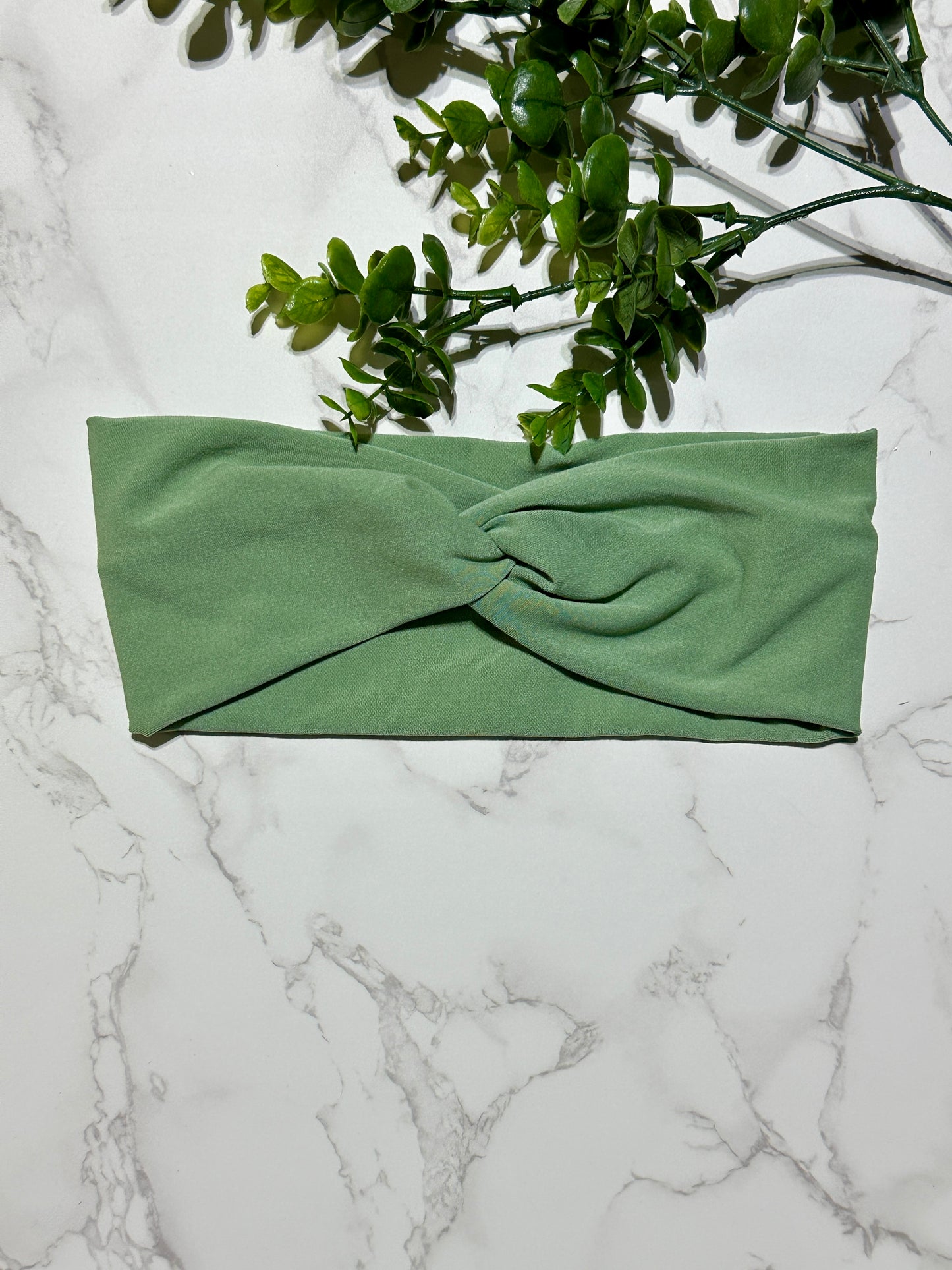 Solid Light Mint Green Twist Headband