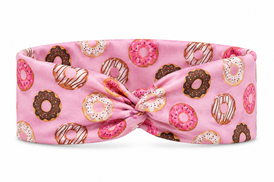 Donuts on Pink Twist Headband