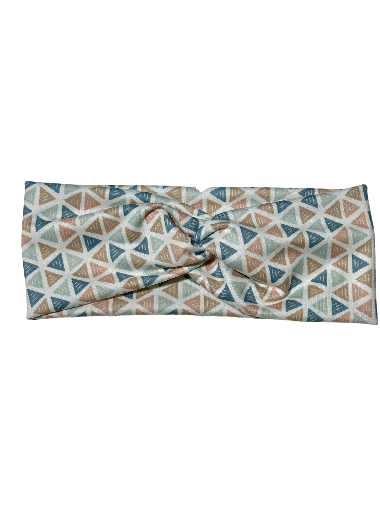 Muted Boho Triangles Twist Headband
