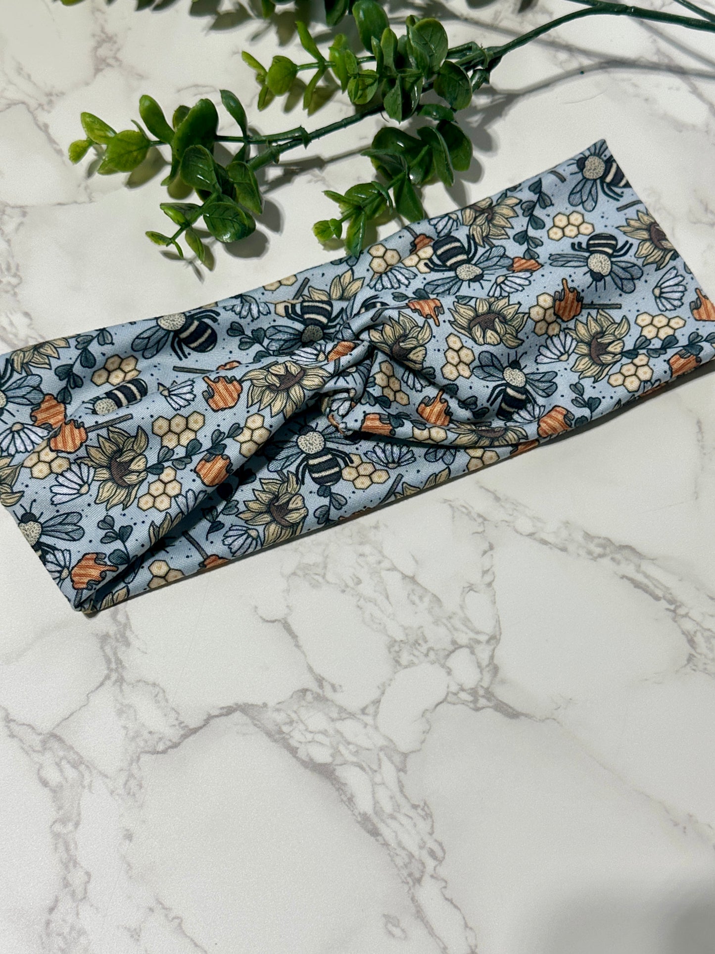 Stunning Honeybee/Honeycomb Twist Headband