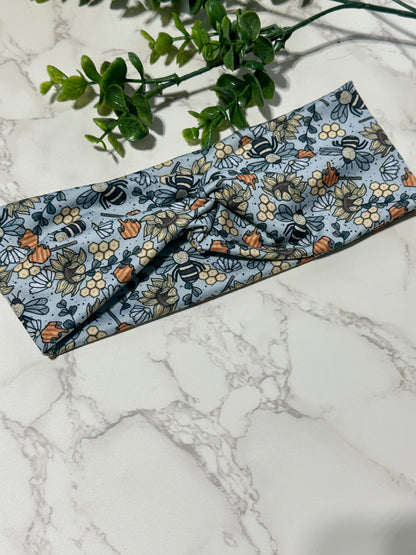 Stunning Honeybee/Honeycomb Twist Headband