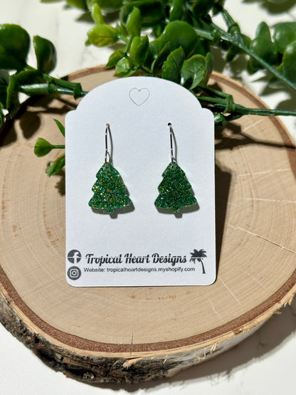 Mini Christmas Tree Earrings