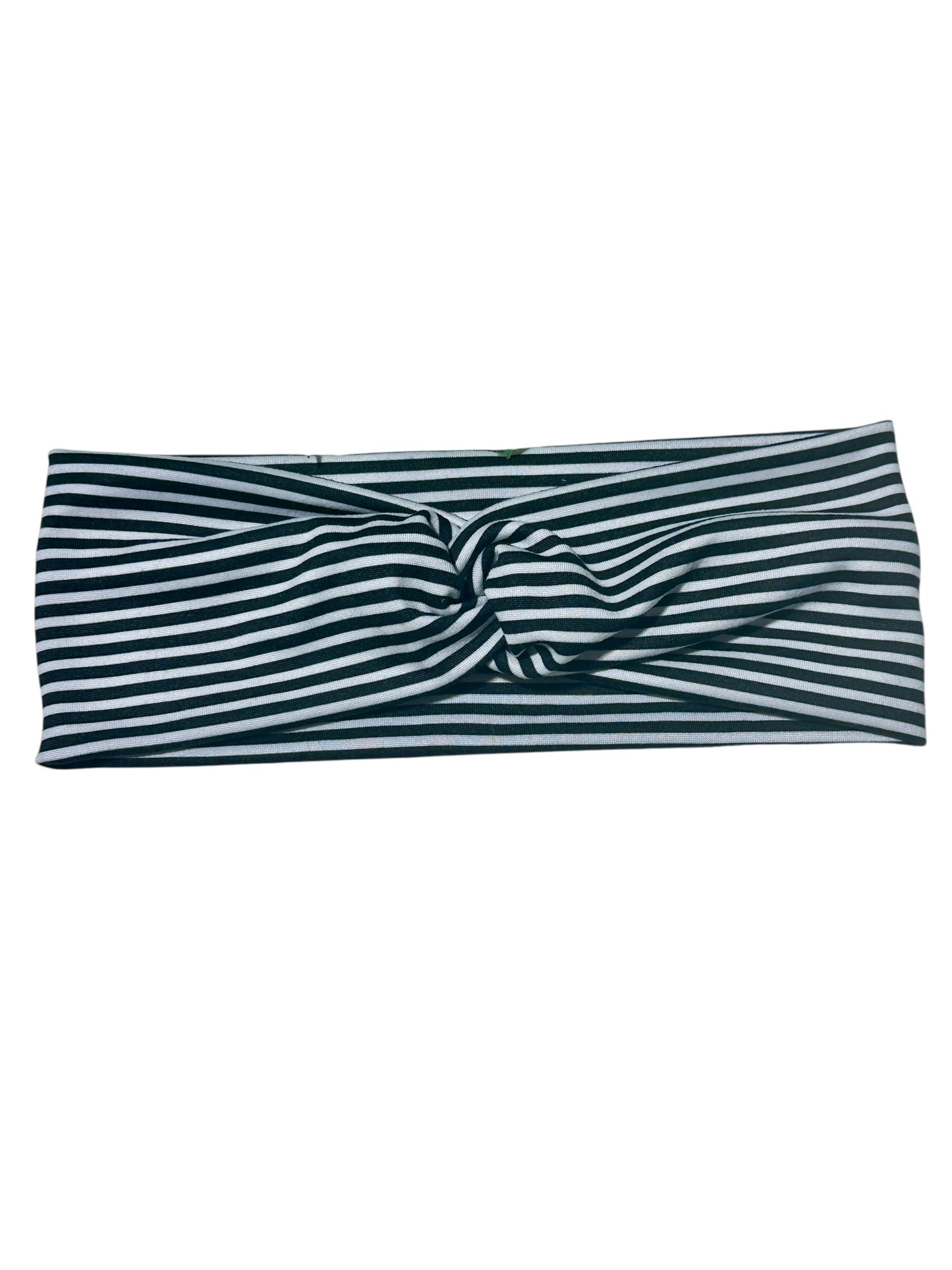Black/White Stripes Twist Headband