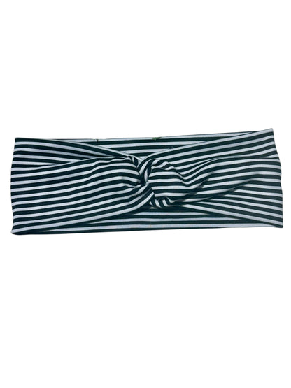 Black/White Stripes Twist Headband