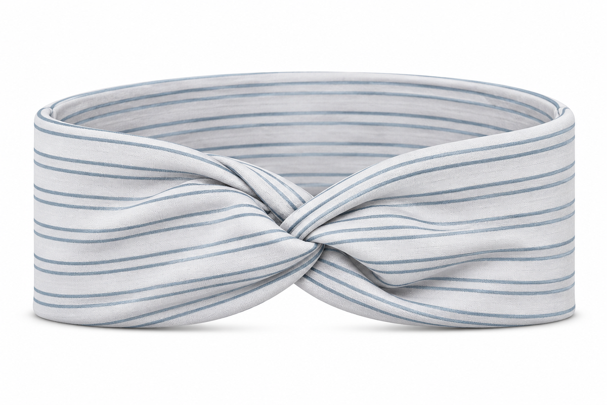 Scribble Stripes Cream Twist Headband
