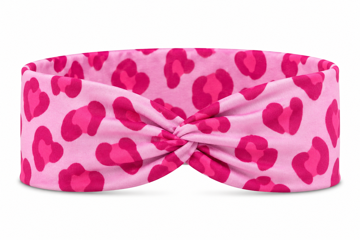 Pink Leopard/Cheetah Twist Headband