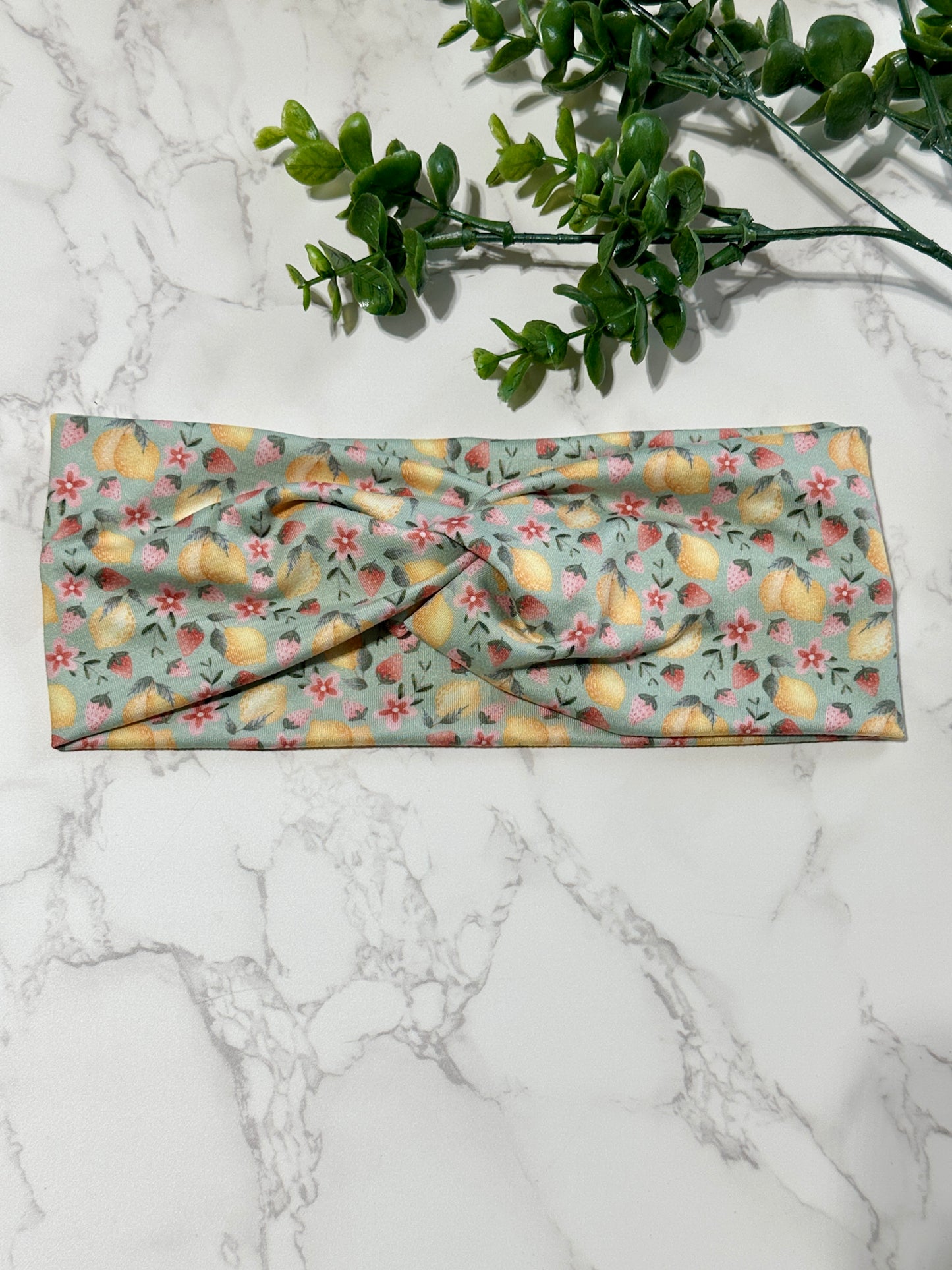 Berry Lemon Blossom Twist Headband