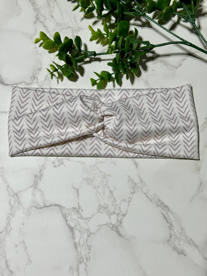 Muted Purple Chevron Twist Headband