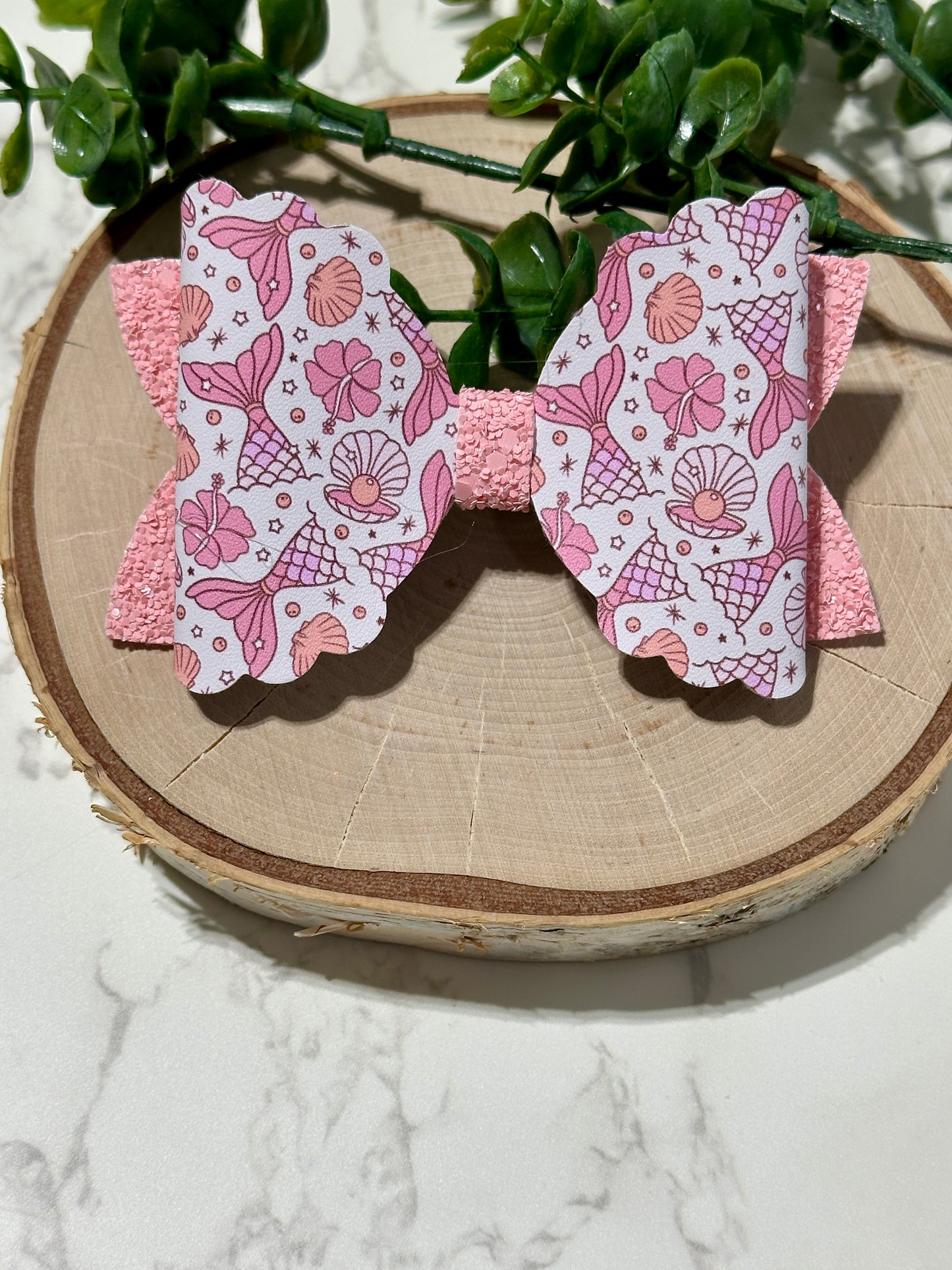 Pink Mermaid Tails Hairbow