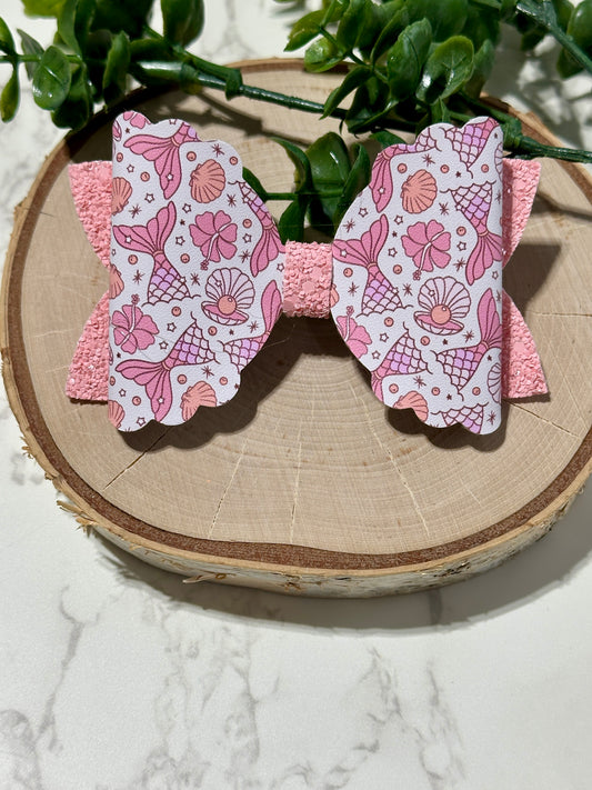 Pink Mermaid Tails Hairbow