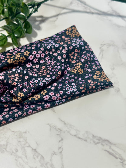Purple/Orange Flowers Twist Headband