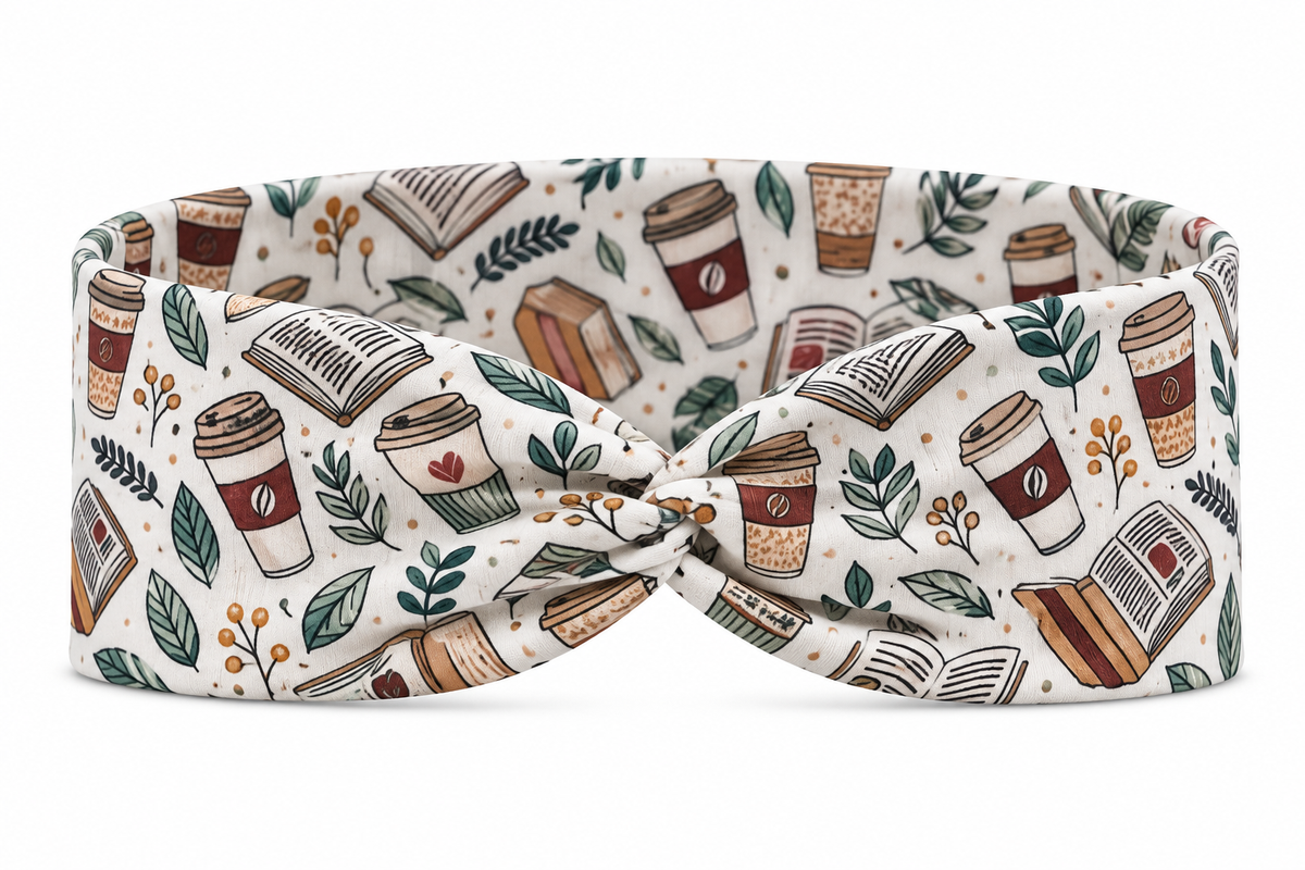 Botanical Books and Coffee Twist Headband