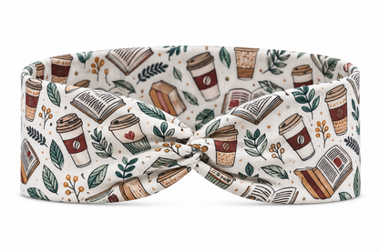 Botanical Books and Coffee Twist Headband