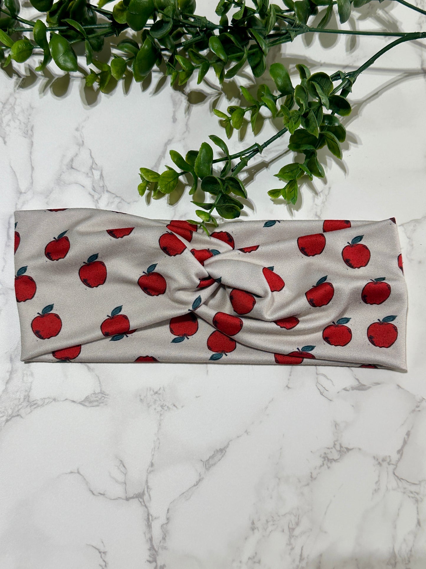 Back to School Twist Headband - Apples