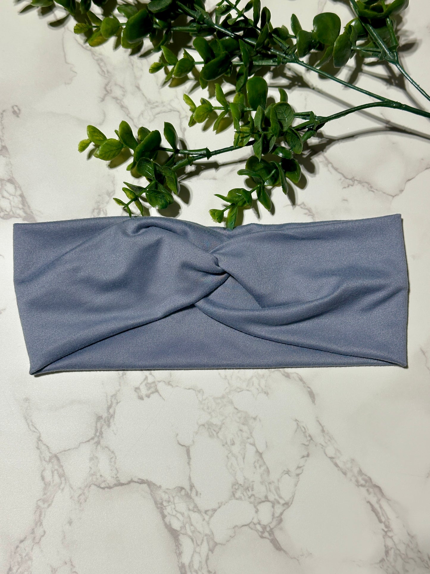 Solid Gray Twist Headband