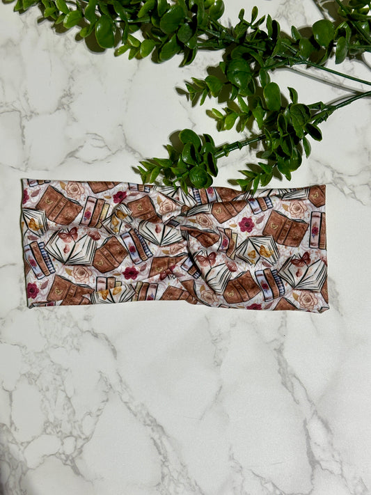 Butterfly/Books Twist Headband
