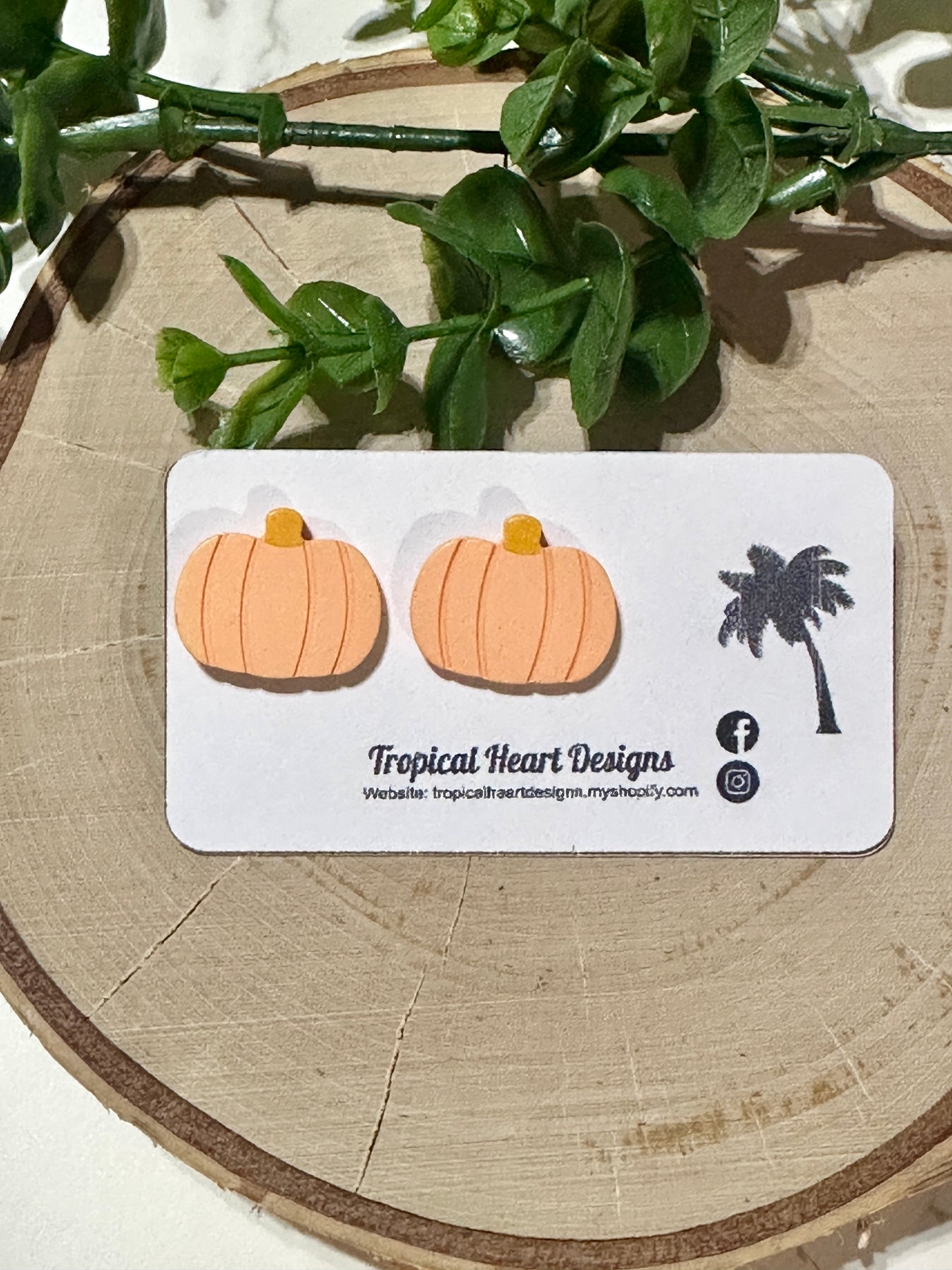 Statement Stud Earrings - Pumpkins
