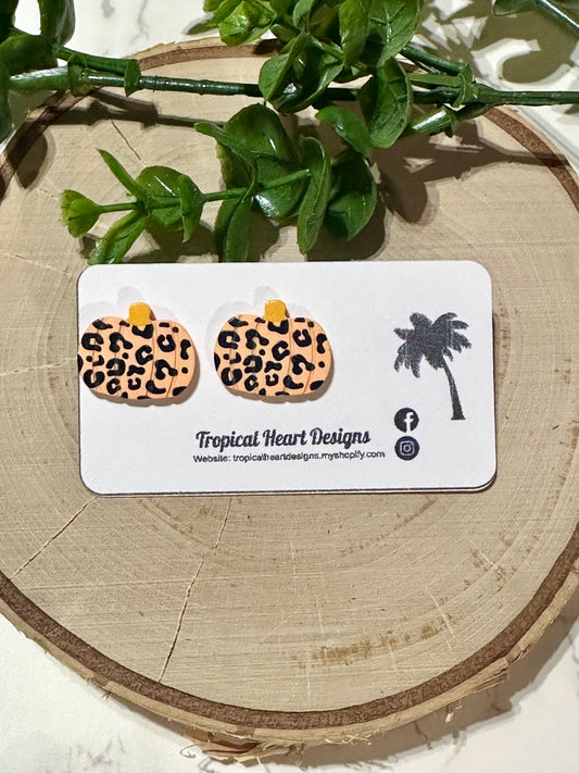 Statement Stud Earrings - Pumpkins