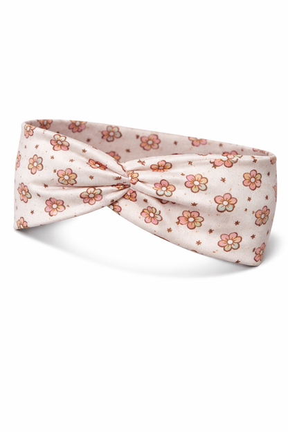 Muted Pastel Flowers Twist Headband