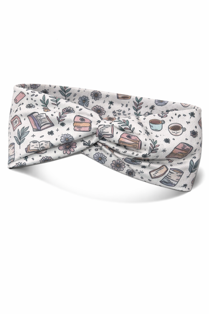 Books, Coffee, and Plants Twist Headband
